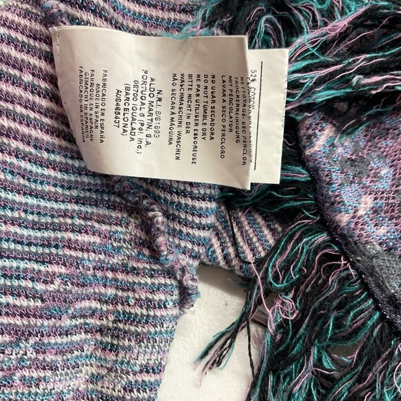 Aldo Martins Moira Fringed Cardigan Sweater Size‎ M Sunset Motif Anthropologie - Picture 9 of 12